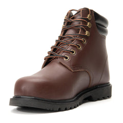 Men's 6" Full Leather Waterproof Safety Toe Work Boots
