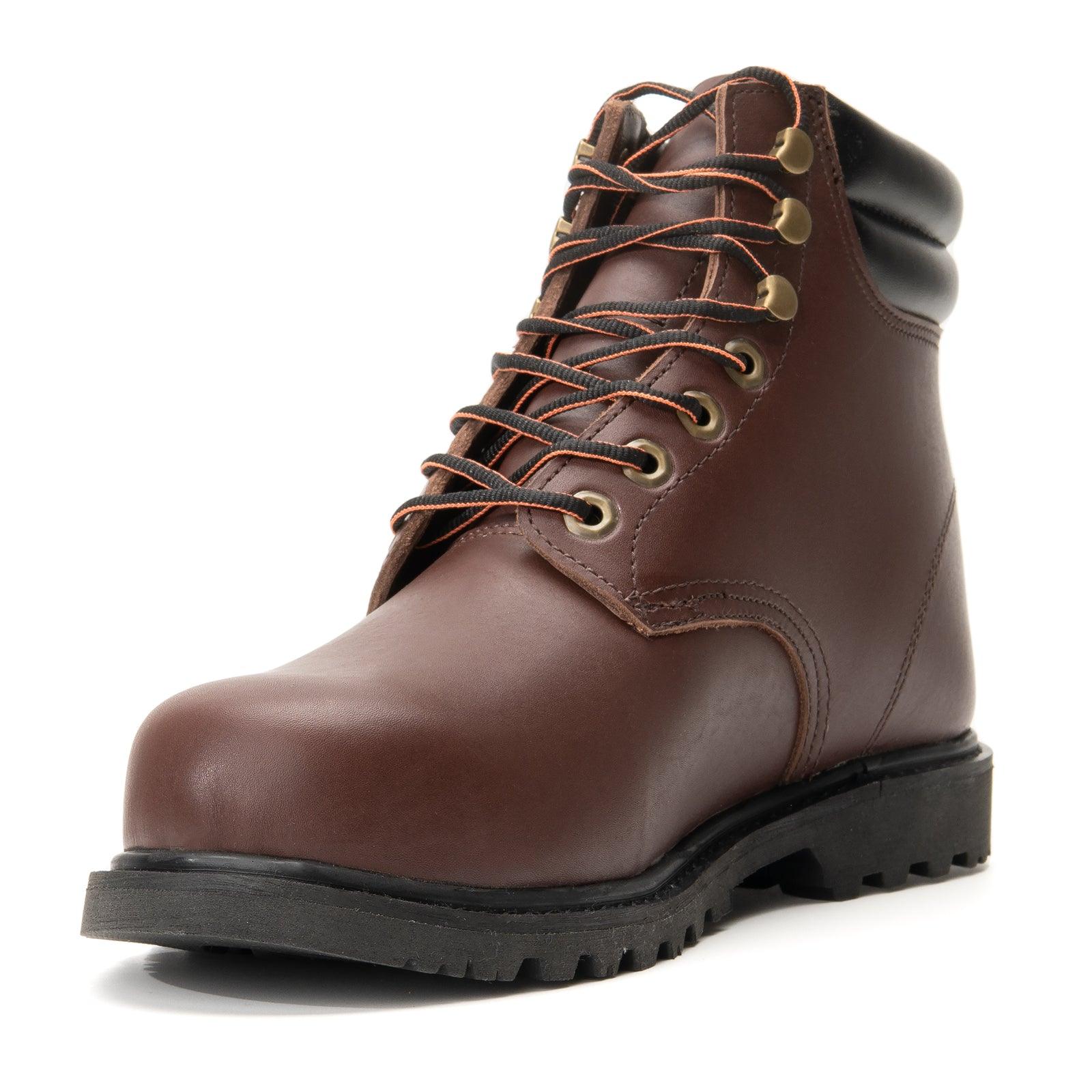 Men's 6" Full Leather Waterproof Safety Toe Work Boots