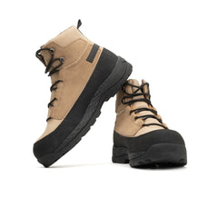 Foote Brother Men’s Outdoor Hiking Shoes Water-Resistant Nubuck Leather Suede Warm Wool Lining Lightweight Shock-Absorbing Anti